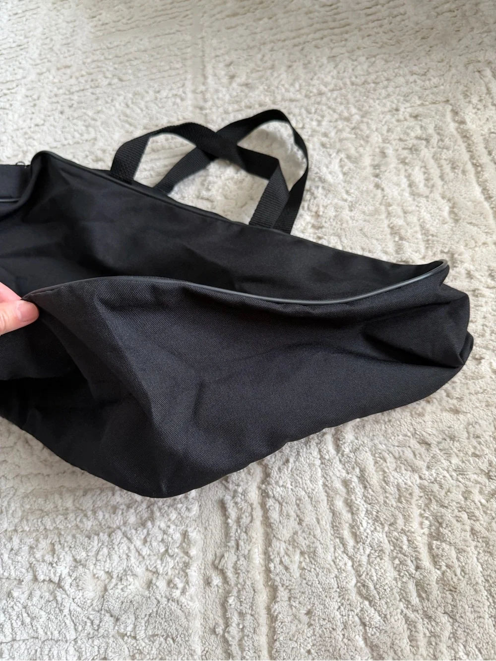 Harley Davidson Large Black Canvas Duffle Bag Travel Carry On Biker Motorcycle